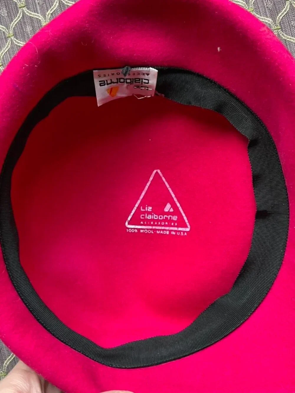 Vintage pink wool beret